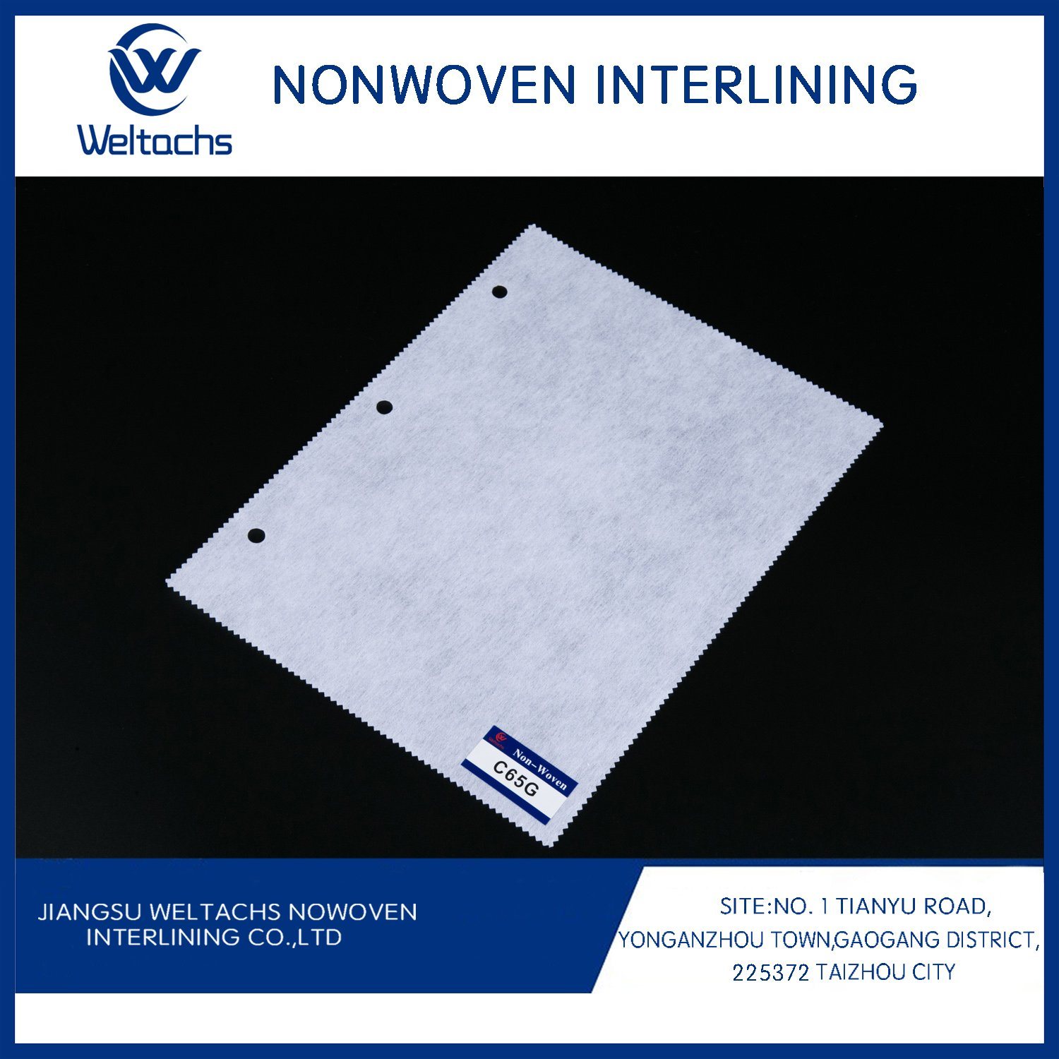 High Quality Nonwoven Fabric 100% Polyester Fusible Interlining Manufacturer