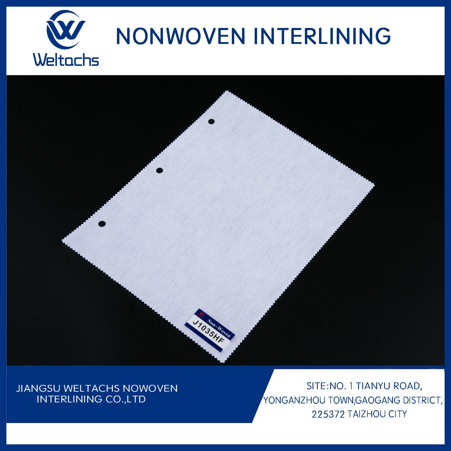Factory 100% Polyester Fusing Nonwoven Interlining Chemical Bond Gum Stay Intelining
