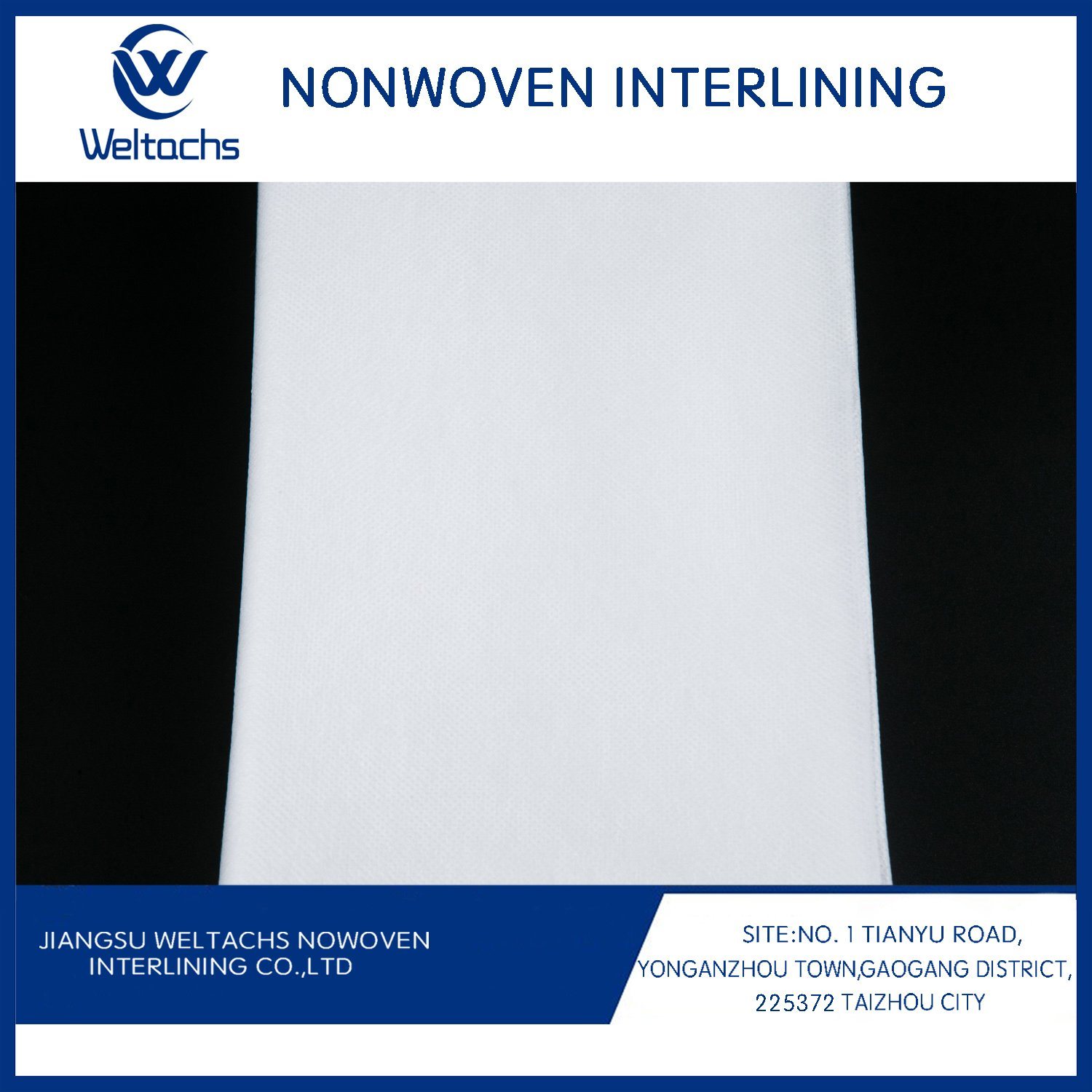 Thick 100% Polyester 1025hf Non Woven Fusible Double DOT Interlining