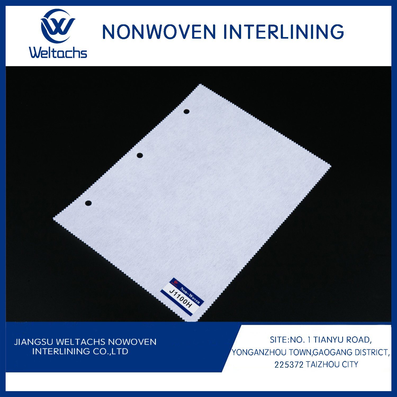 Certificated PA Non Woven Fusible 100% Polyester Interlining for Garment Accessories