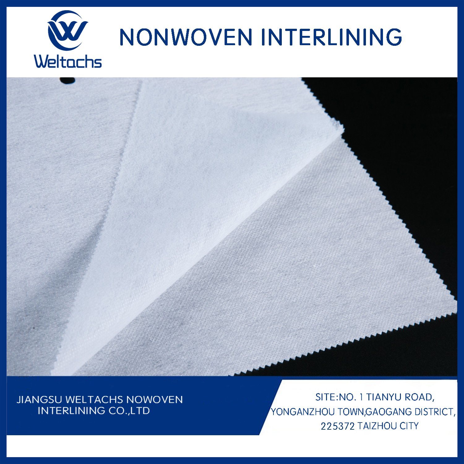 100% Polyester Thermobond Nonwoven Backing Paper Interlining Fabric