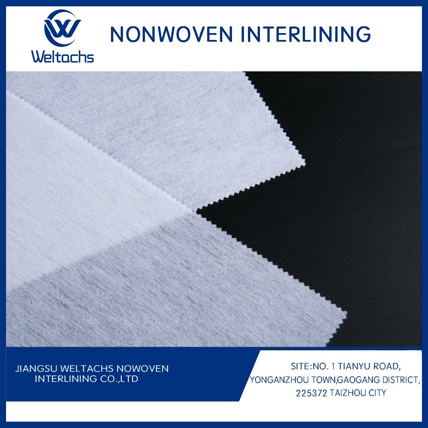 100% Polyester Fabric Tela Wool Necktie Non Woven Fusible Interlining