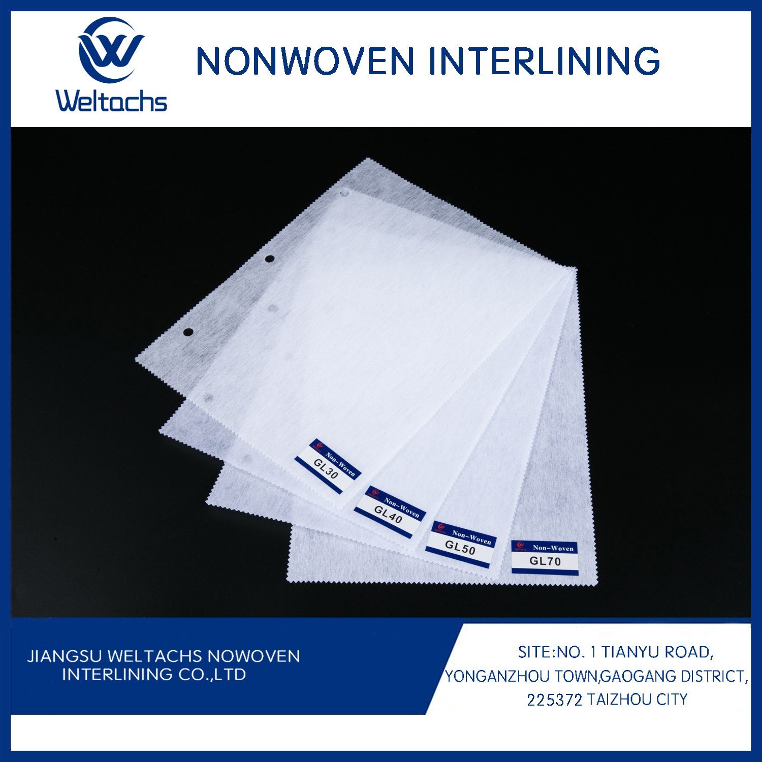 Polyester Non Woven Fusible Interlining Fabric for Ladies Garment Non-Woven Double-Sided Adhesive Mesh Interlining