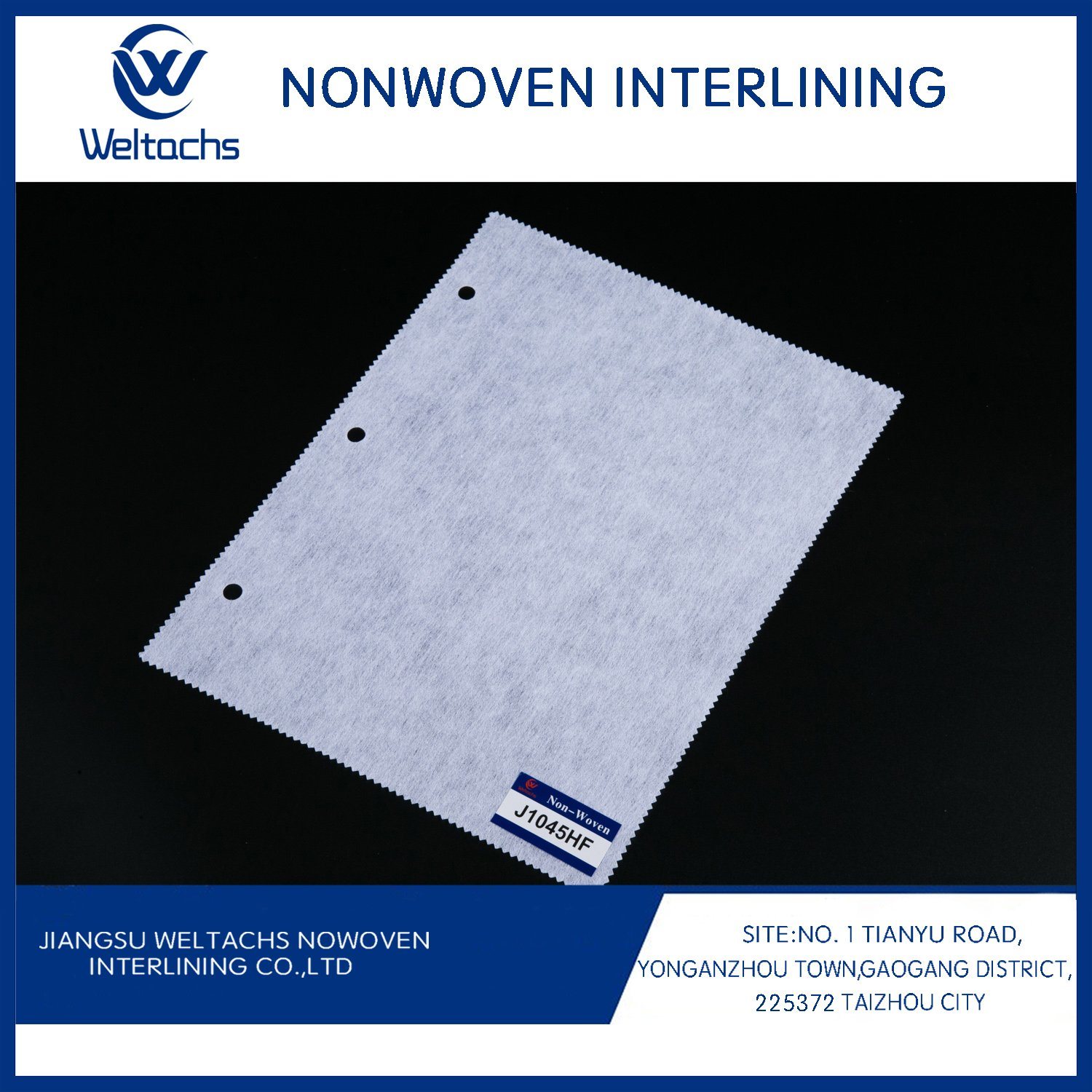 Non Woven Fusing Interlining Gum Stay Chemical Bond Garment Fusible Interlining Hf Quality