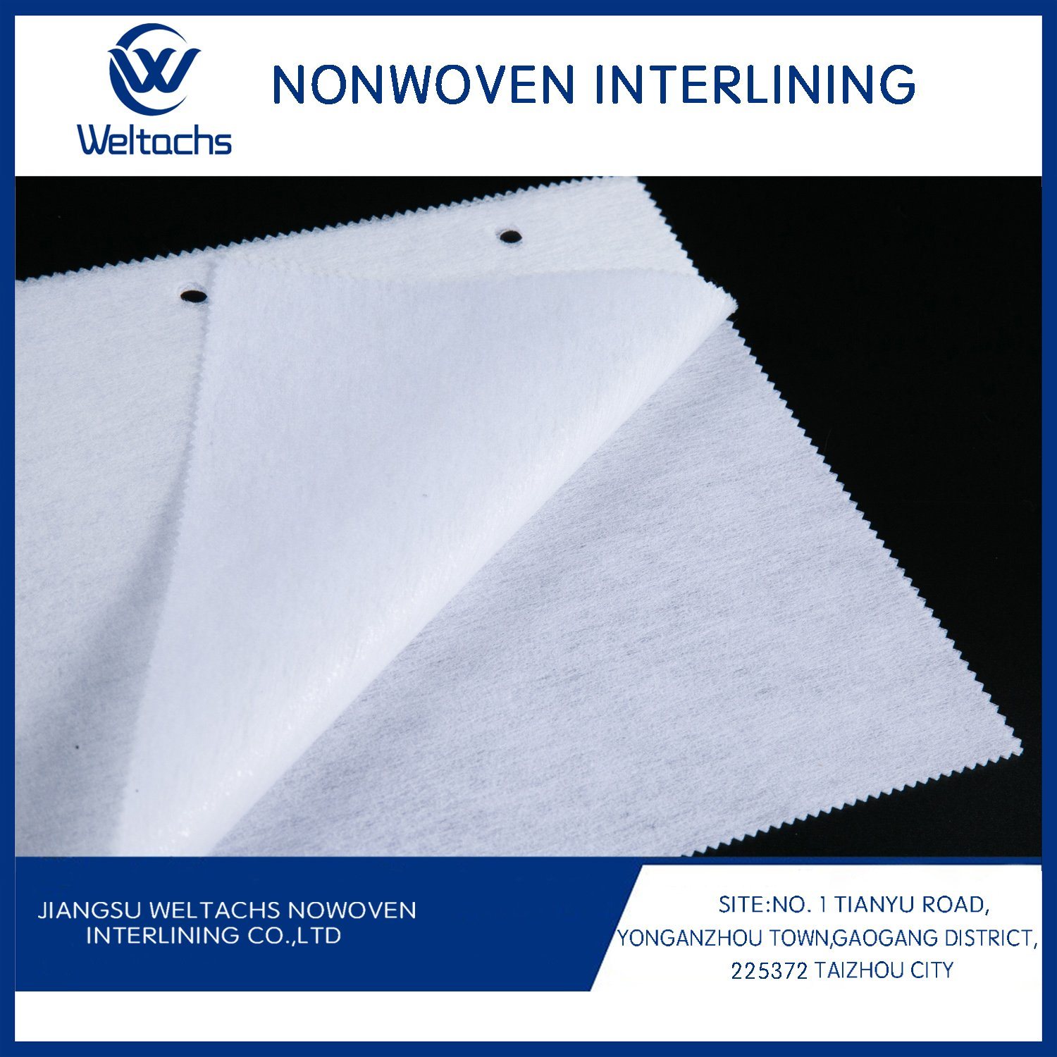 Chinese Manufacture Fusible Fabric 100%Polyester Nonwoven Interlining
