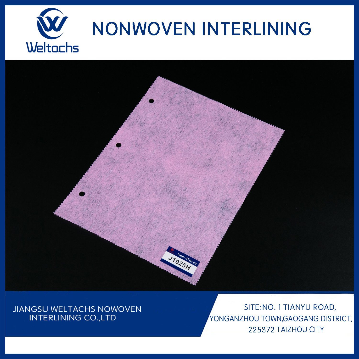  100% polyester gum stay non woven interlining 1025HF , embroidery backing interlining