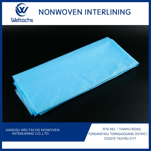 Nonwoven Interlining Fabric Fusible Interfacing Optical White Bump Interlining Adhesive 20% Polyester / 80% Nylon