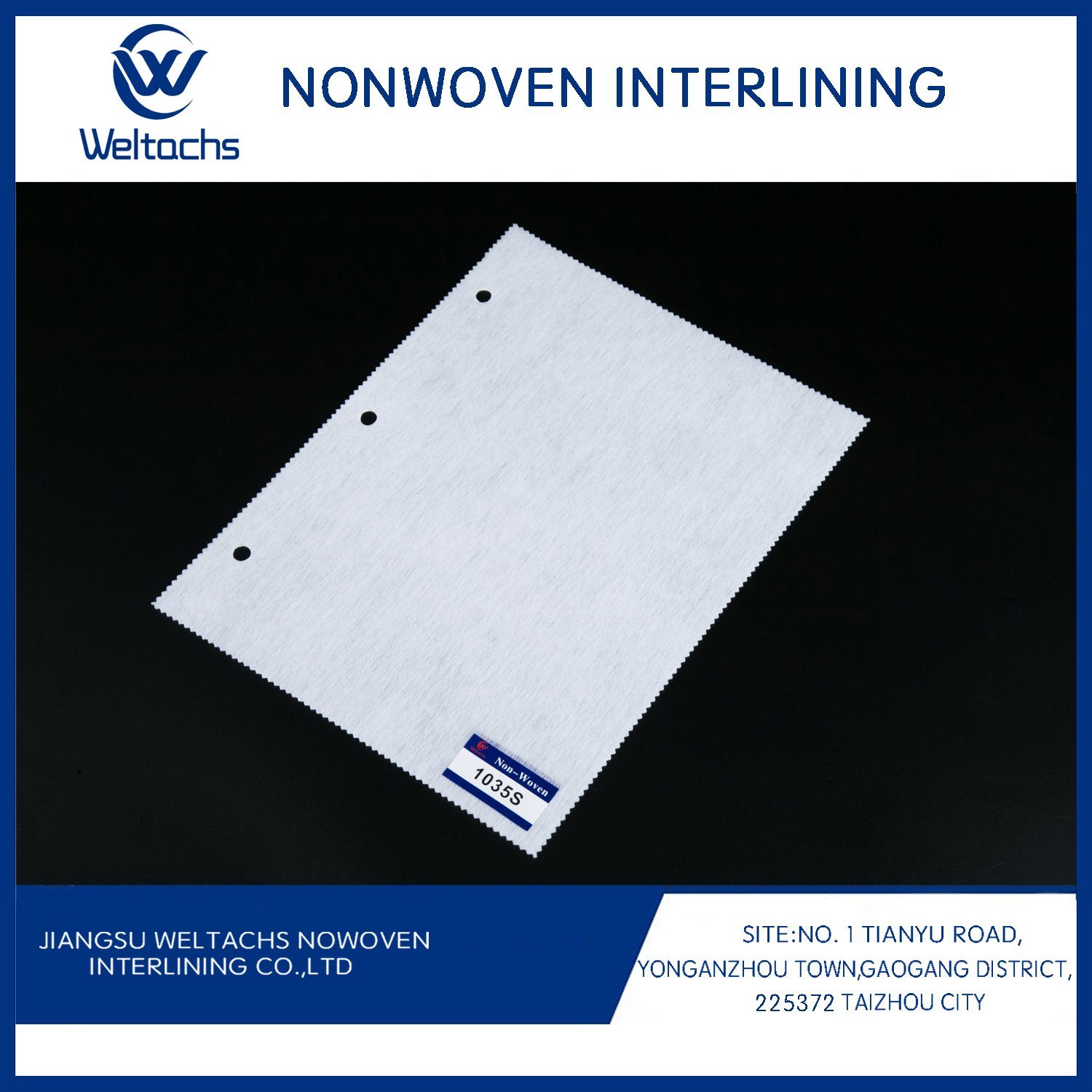 100 Polyester Interlining Nonwoven Fabric Tailoring Materials in China