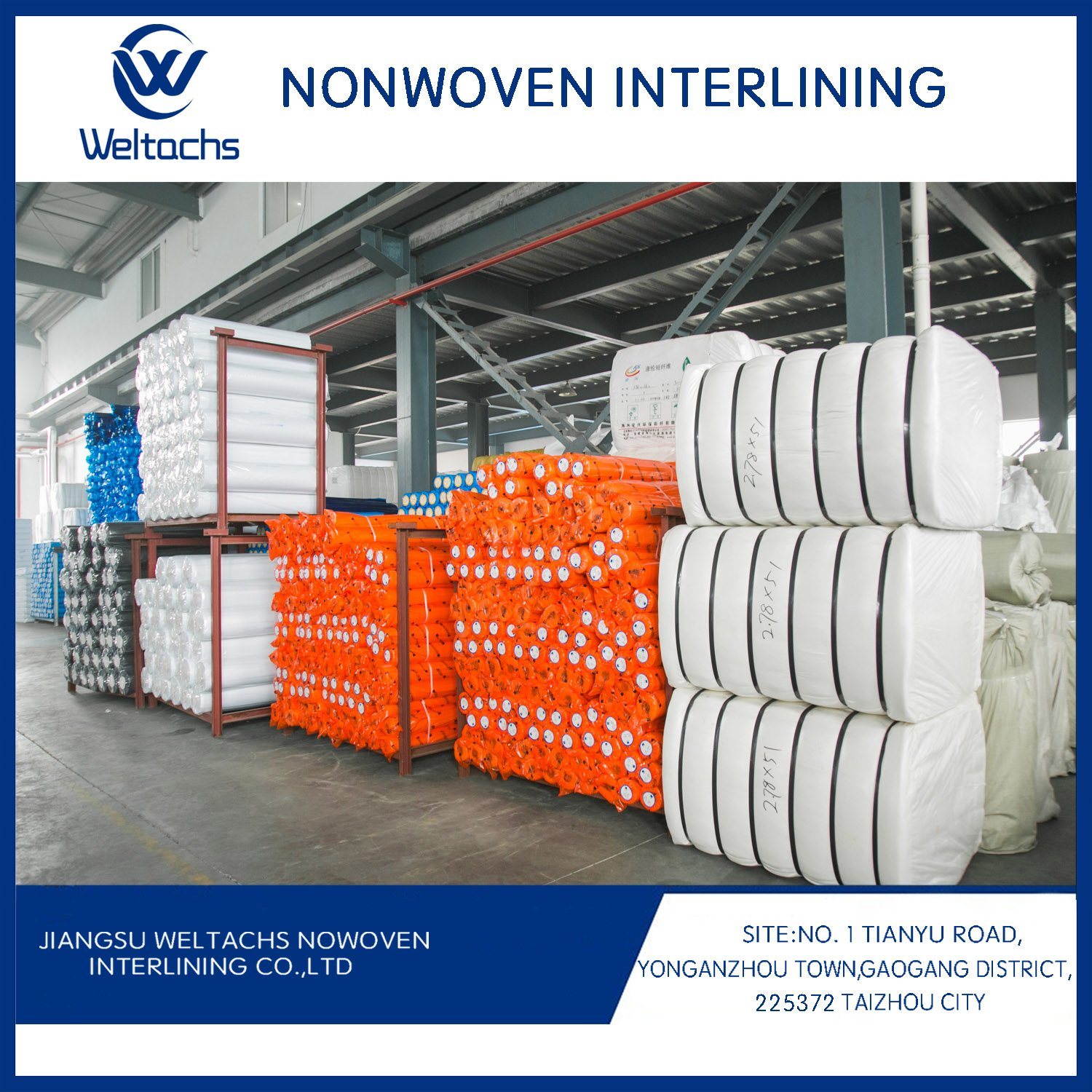 Nonwoven Fusible 100% Polyester Non Woven Hot Rolling Non-Woven Garment Interlining