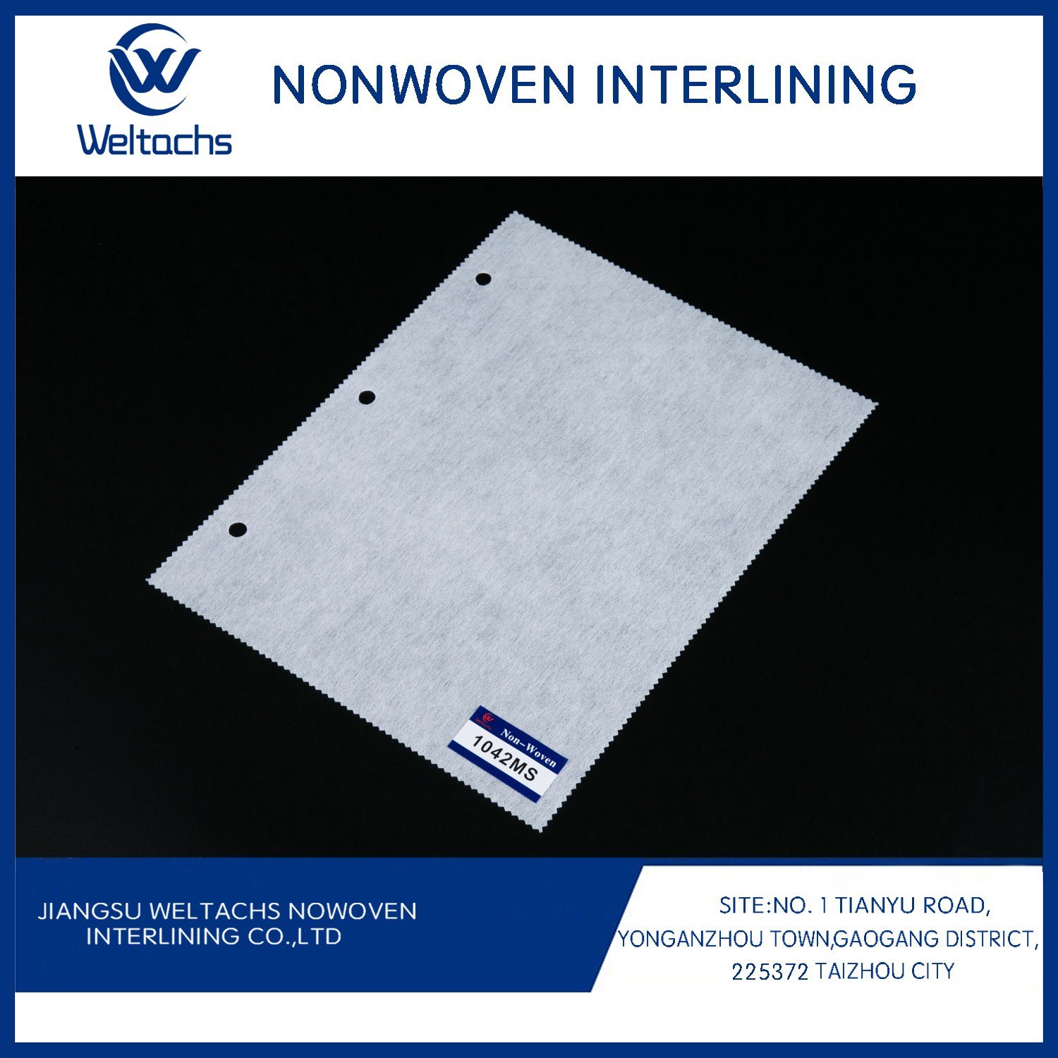 Chinese Factory Nonwoven Embroidery Backing Paper Polyester Fusing Embroidery Interlining