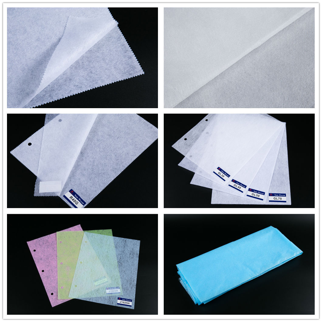 Single DOT 100% Polyester Nonwoven Interlining Pes Fabric Fuse Interlining