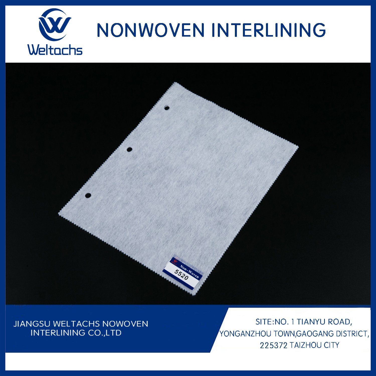 100% Polyester Cut Away Fusible Nonwoven Fabric 1025hf Chemical Bond Gum Stay Non Woven Interlining